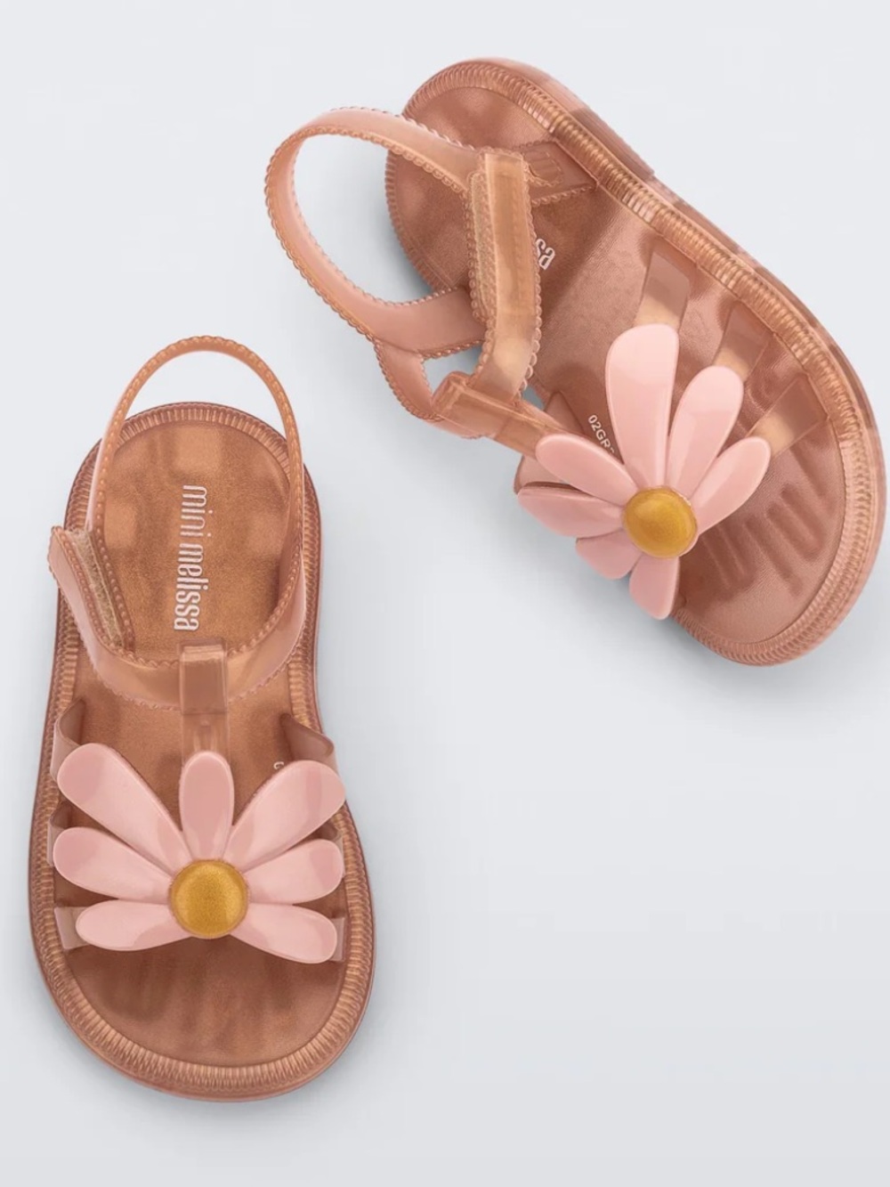 Mini Melissa Rose Pink Daisy Jelly Sandals
